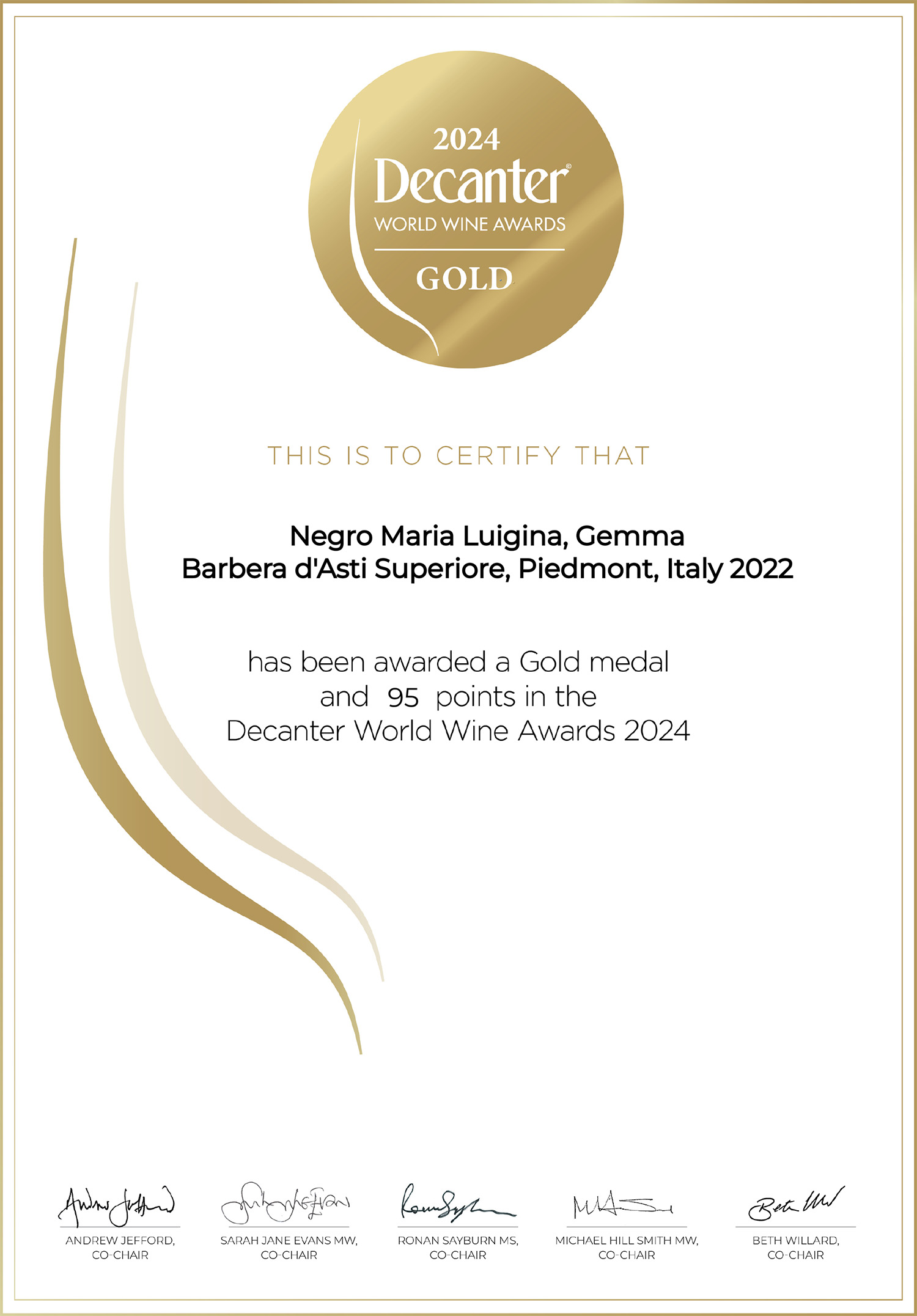 Decanter Bronze 2024 Moscato d'Asti Carretta 2023